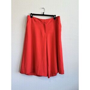 Lane Bryant Women's Coral Wide Leg High Rise Cropped Pants Size 18 *Flaw*